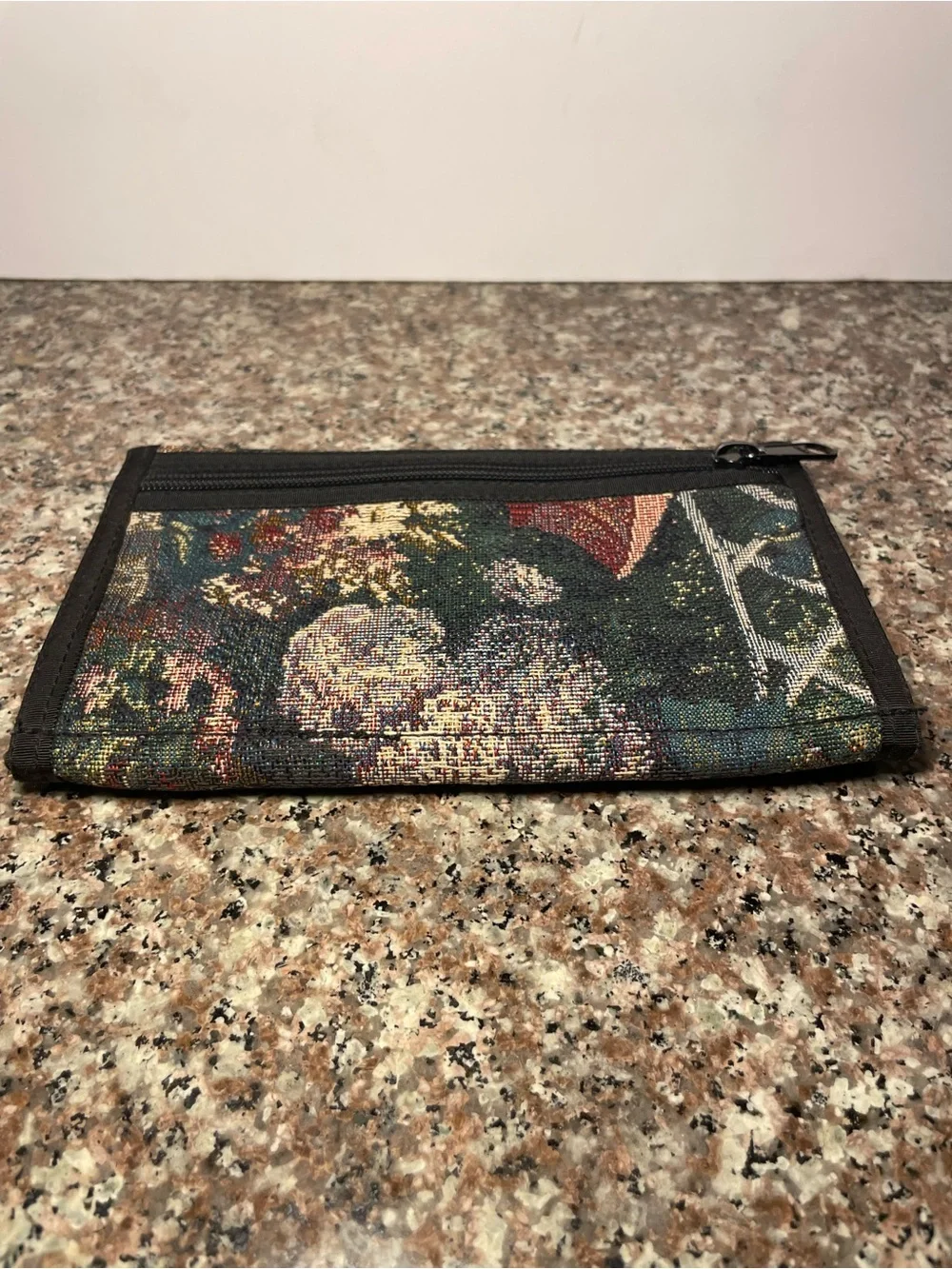 Vintage Danny K Tapestry Fold-Over Wallet in Multicolor Floral
